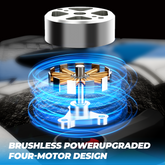 YCFUN 2.4GHz Brushless RC Plane Remote Control Airplane, 6-axis Gyro Drones Helicopter w/ LED Navigation Lights, 360° Flip Fighter Jet Toy for Adults Kids Boys Girls Age 8+